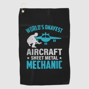 Mechanic World's Okayest Mechanic Golf Towel