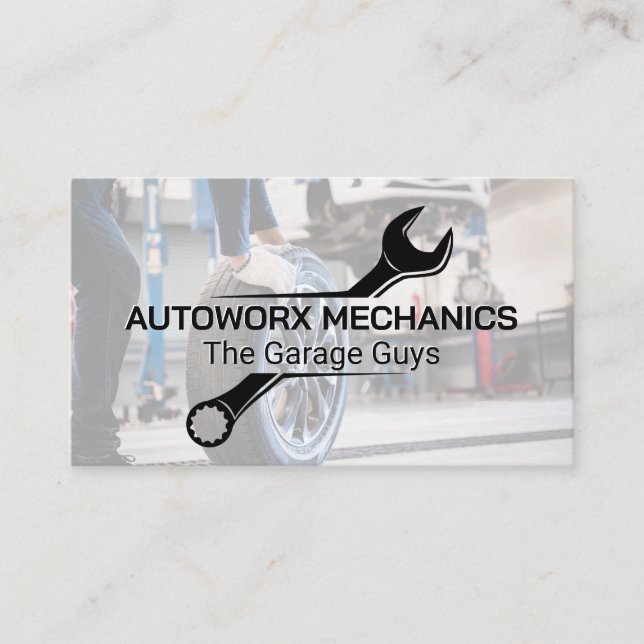 Mechanic Wrench | Auto Shop Business Card (Front)