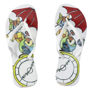 Mechanical Cat Flip Flops