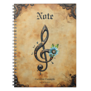 Mechanical  clef notebook