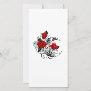 Mechanical Crescent with Red Roses