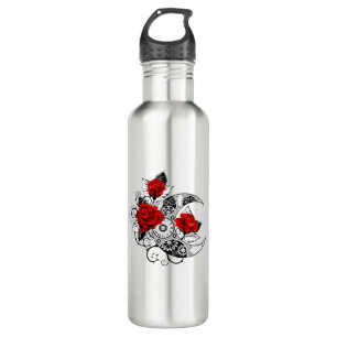 Mechanical Crescent with Red Roses 710 Ml Water Bottle