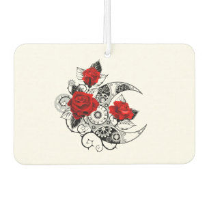 Mechanical Crescent with Red Roses Air Freshener