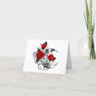 Mechanical Crescent with Red Roses Announcement