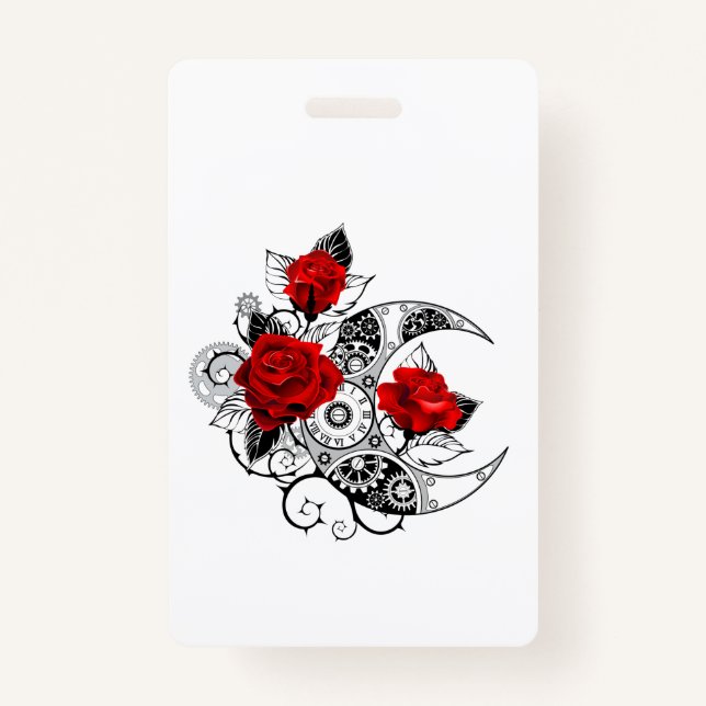 Mechanical Crescent with Red Roses Badge (Front)