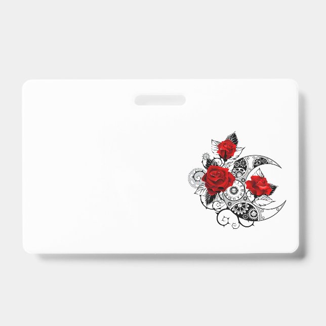 Mechanical Crescent with Red Roses Badge (Front)