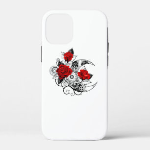 Mechanical Crescent with Red Roses iPhone 12 Mini Case