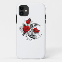 Mechanical Crescent with Red Roses