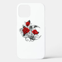 Mechanical Crescent with Red Roses