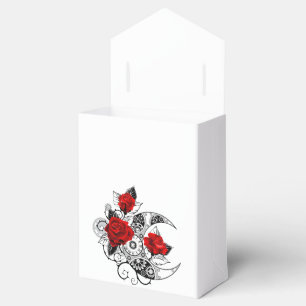Mechanical Crescent with Red Roses Favor Box