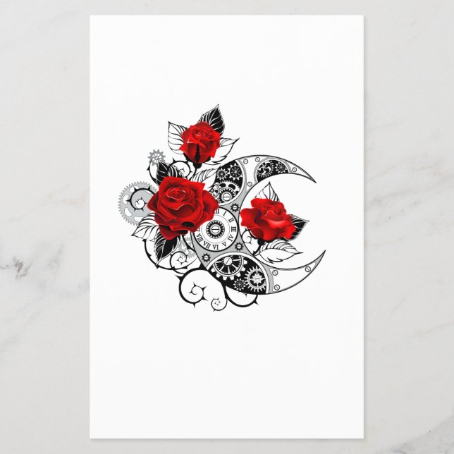 Mechanical Crescent with Red Roses Flyer (Front)