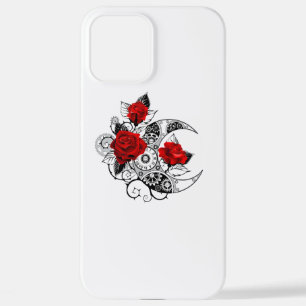 Mechanical Crescent with Red Roses iPhone 12 Pro Max Case