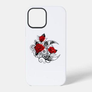 Mechanical Crescent with Red Roses iPhone 12 Pro Case