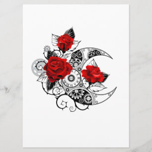 Mechanical Crescent with Red Roses Menu