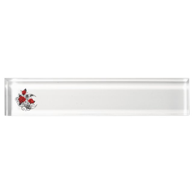 Mechanical Crescent with Red Roses Nameplate (Front)