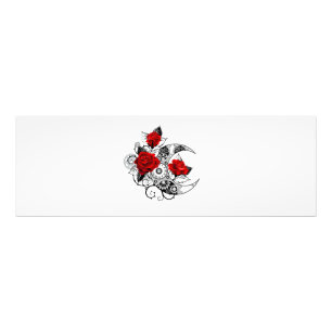 Mechanical Crescent with Red Roses Photo Print