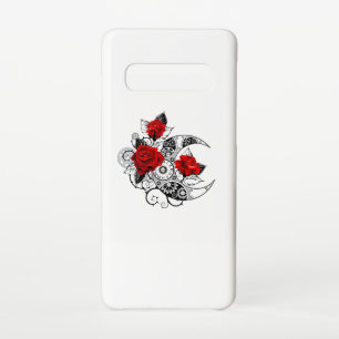 Mechanical Crescent with Red Roses Samsung Galaxy Case