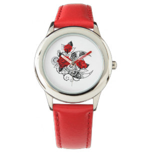 Mechanical Crescent with Red Roses Watch