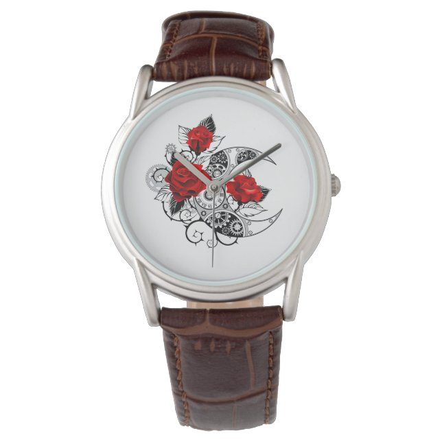 Mechanical Crescent with Red Roses Watch (Front)