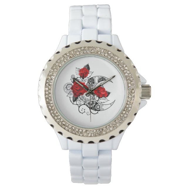 Mechanical Crescent with Red Roses Watch (Front)