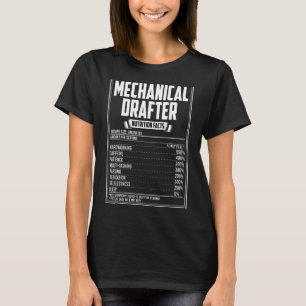 Mechanical Drafter Nutrition Facts T-Shirt