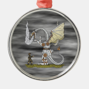 Mechanical Dragon Metal Ornament