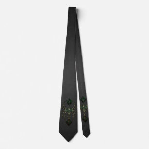 Mechanical elegance, the spider in the dark. tie