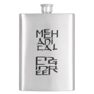 Mechanical Engineer Character Hip Flask