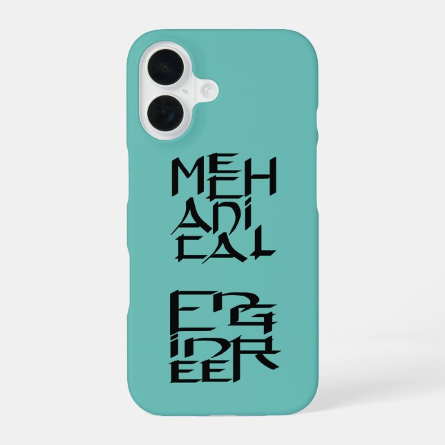 Mechanical Engineer Character iPhone 16 Case (Back)