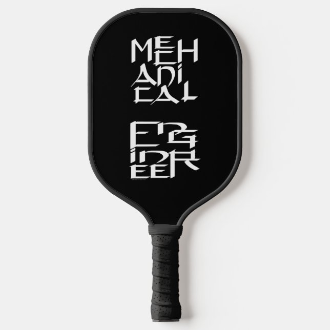 Mechanical Engineer Character Pickleball Paddle (Front)