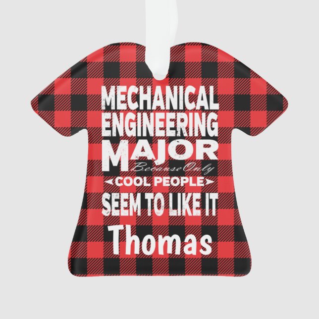 Mechanical Engineer College Major Only Cool People Ornament (Front)