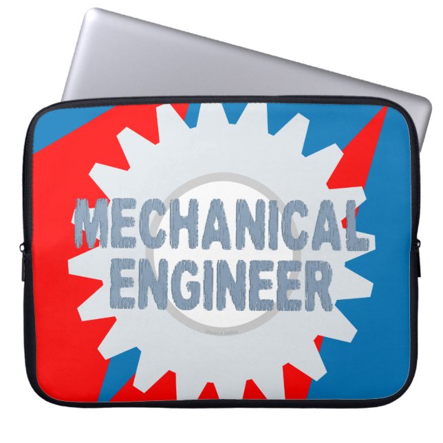 Mechanical Engineer Colour Block Laptop Sleeve (Front)