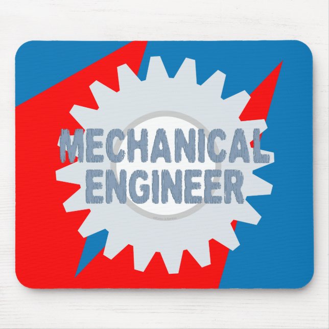 Mechanical Engineer Colour Block Mouse Pad (Front)