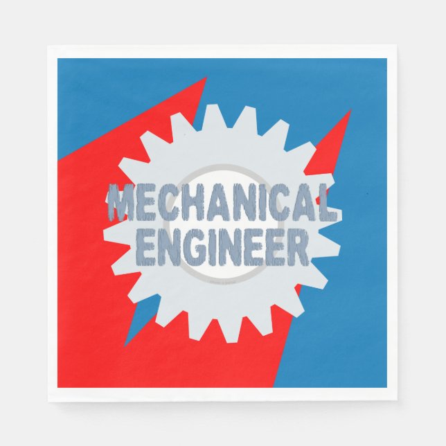 Mechanical Engineer Colour Block Napkin (Front)