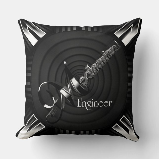 Mechanical Engineer Deco Flare Throw Pillow (Front)