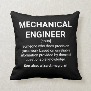 Mechanical Engineer Definition Meaning Throw Pillow