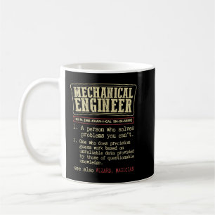 Mechanical Engineer Funny Dictionary Definition Coffee Mug