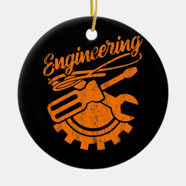 Mechanical Engineer Funny Engineering Tools Ceramic Ornament (Front)