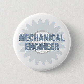 Mechanical Engineer Gear Blue Grey 2 Inch Round Button