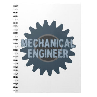 Mechanical Engineer Gear Blue Grey Notebook