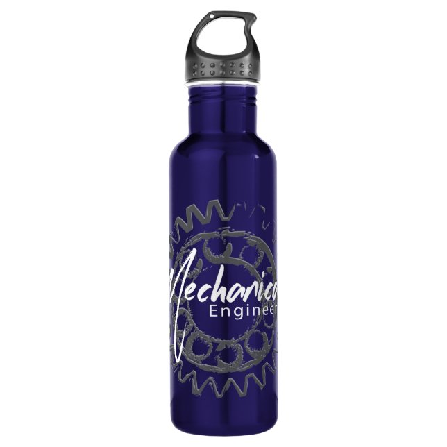Mechanical Engineer Gear Sketch 710 Ml Water Bottle (Front)
