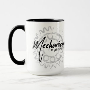 Mechanical Engineer Gear Sketch Mug