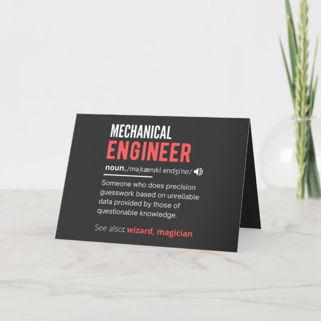 Mechanical ENGINEER Holiday Card (Front)