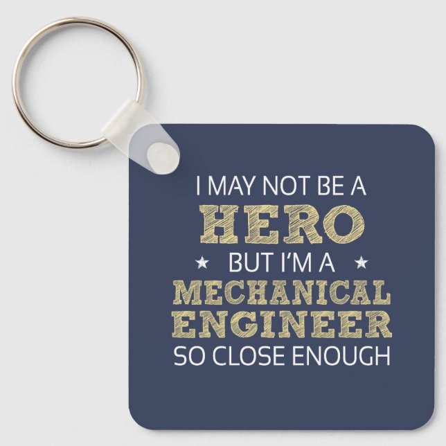 Mechanical Engineer Humour Novelty Keychain (Front)