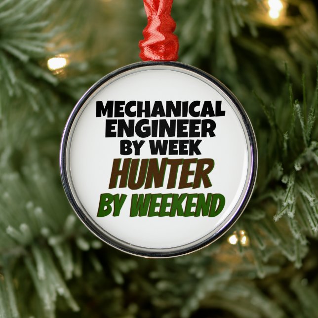 Mechanical Engineer Hunter Metal Ornament (Tree)