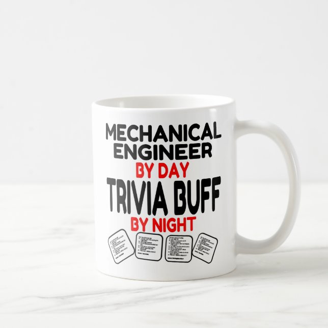 Mechanical Engineer Loves Playing Trivia  Coffee Mug (Right)