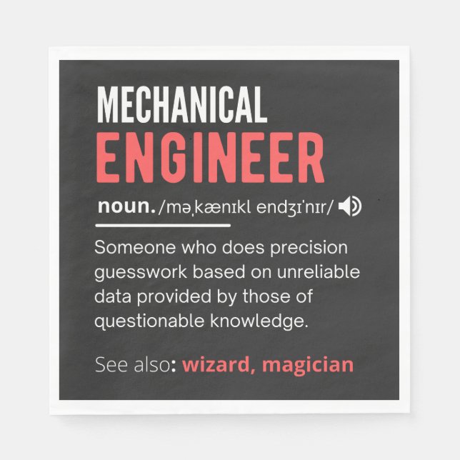 Mechanical ENGINEER Napkin (Front)