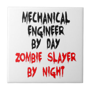 Mechanical Engineer Zombie Slayer Tile