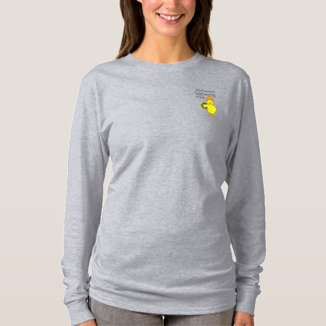 Mechanical Engineering Chick Gear T-Shirt (Front)