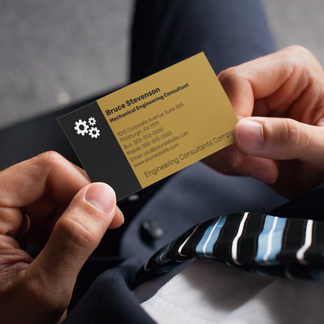 Mechanical Engineering Consultant Business Card (Creator Uploaded)